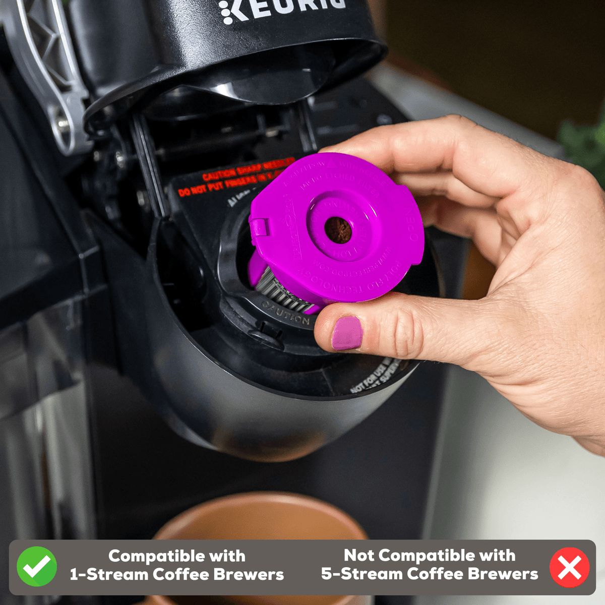 Reusable K Coffee Grounds In Cup Keurig Keurig Machine How