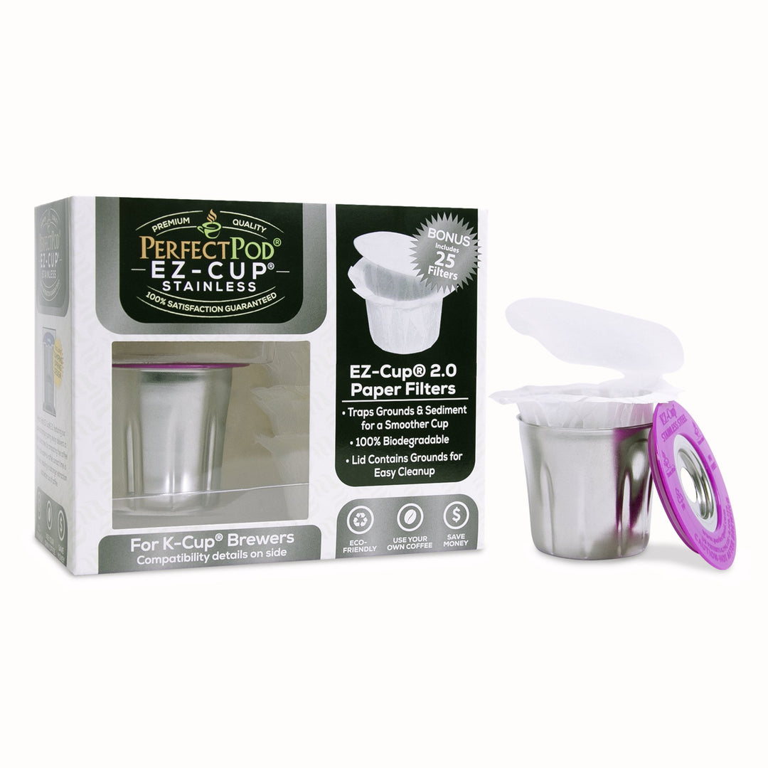 EZ-Cup Stainless Steel Starter Kit for 1 Stream Single Serve Coffee Ma –  Perfect Pod