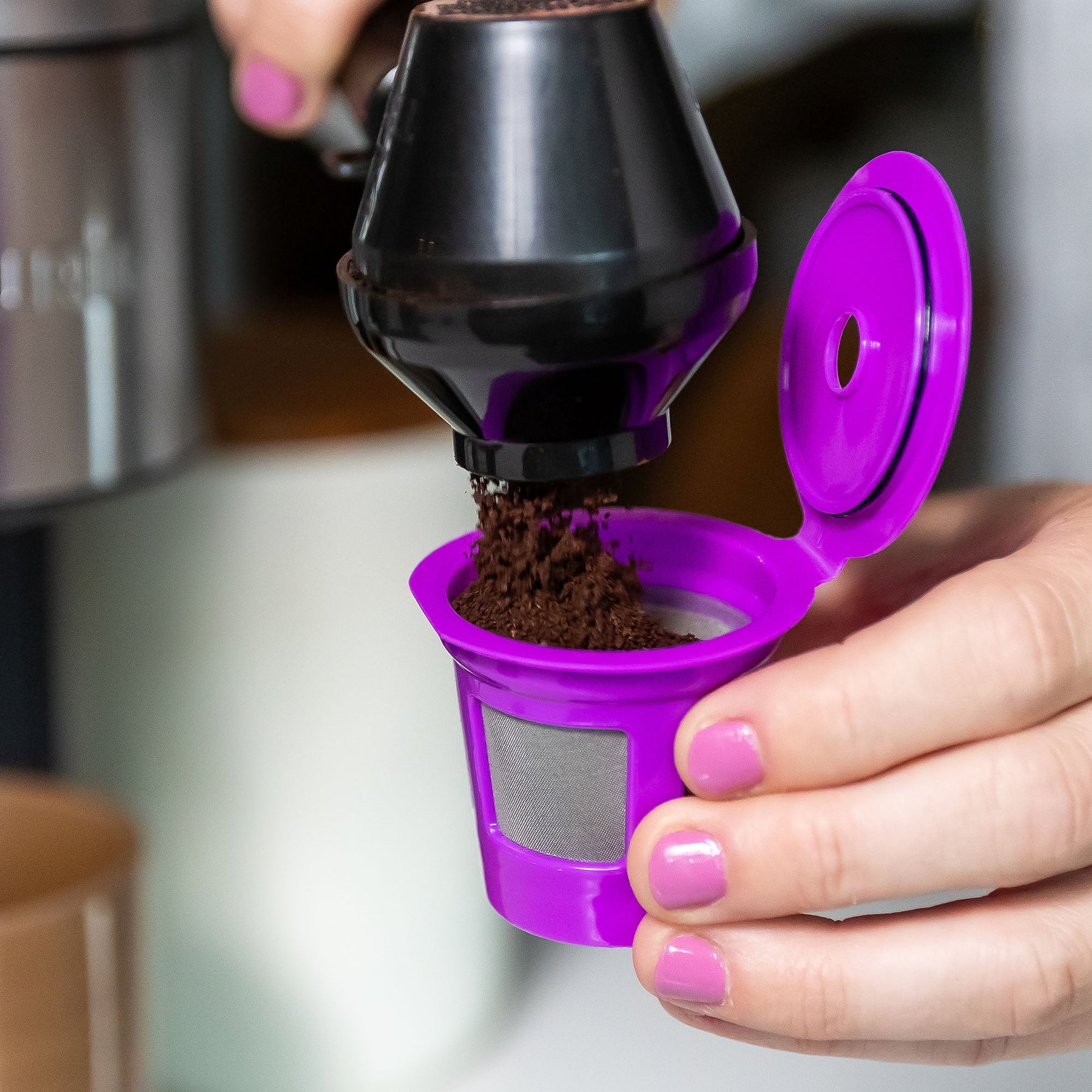 thumbnail image 2 of Reusable K-Cup Filter For Keurig 1.0 Coffee Makers - Single Serve Cafe Cup Black 2 of 2